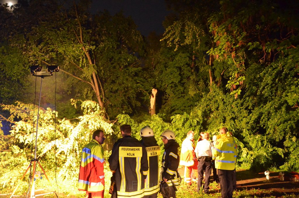 Sturm Radfahrer vom Baum erschlagen Koeln Flittard Duesseldorferstr P26.JPG